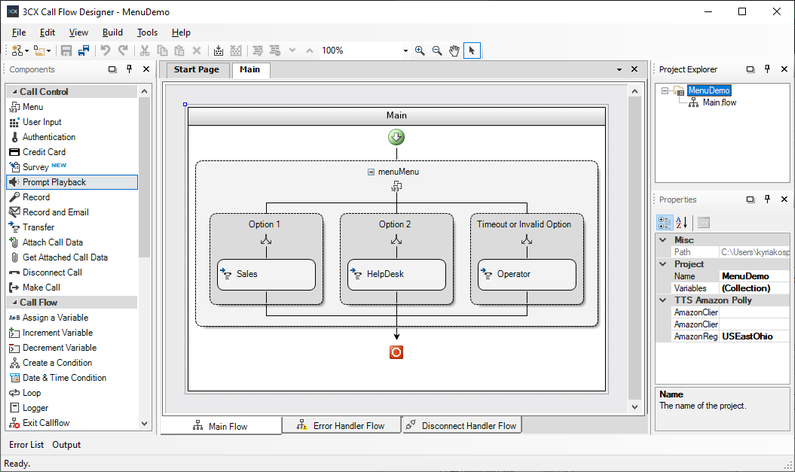 3CX - Ready to use call flow building blocks